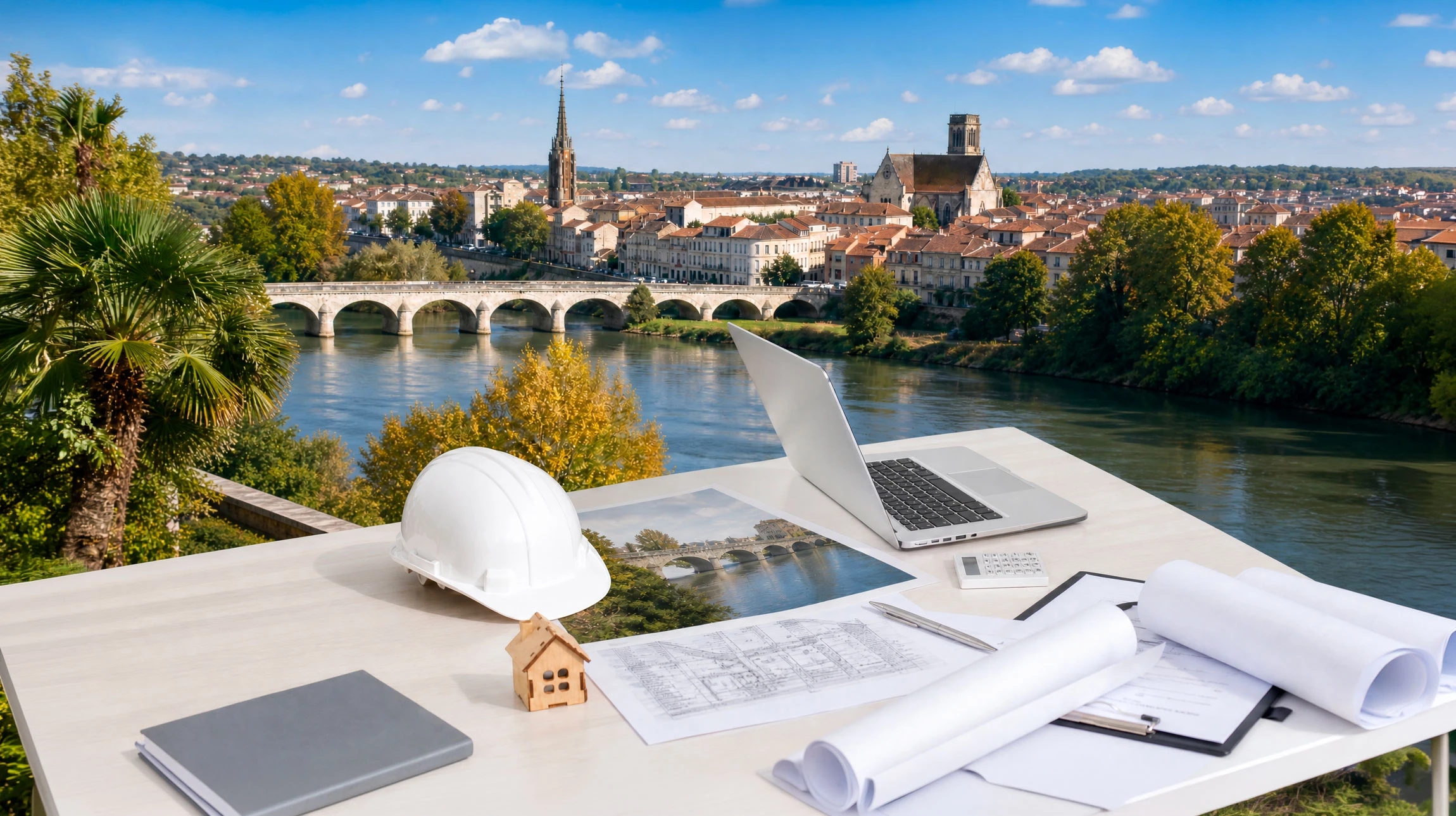 Réunion d'affaires dans bureau moderne avec trois professionnels analysant des graphiques financiers sur ordinateur portable